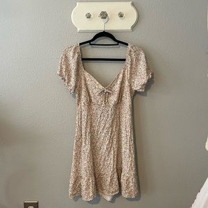 Pastel floral open back dress